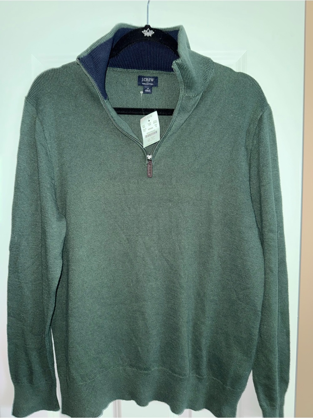 J. Crew Men’s Quarter-Zip Sweater in Olive